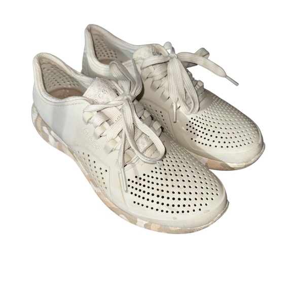 🛑 SOLD Crocs Literide Printed Camo Pacer W, Womens Sneaker, Almost White - Picture 2 of 7